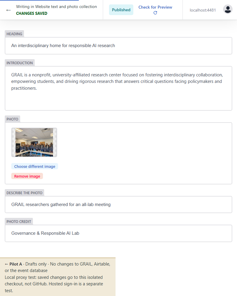 Recorded narrow-screen Decap form extending beyond the phone viewport